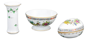 Herend Porcelain Tableware, 3 Pcs