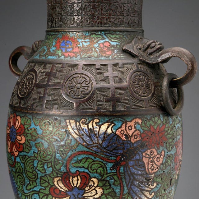 Metal Vase in Bronze For Sale - Image 7 of 12