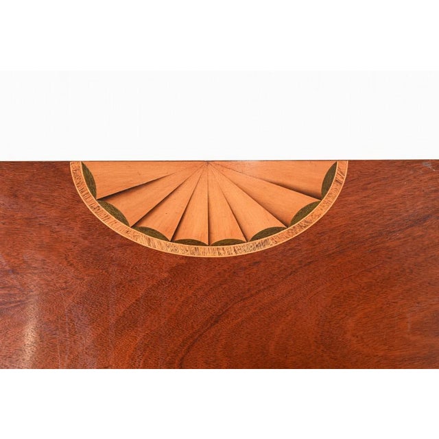 Hollywood Regency Regency Demi Lune Console Table in Maohogany For Sale - Image 3 of 8