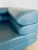 Metal Vintage Postmodern Swedish Turquoise Leather Stacked Lounge Chair, 1980 For Sale - Image 7 of 18