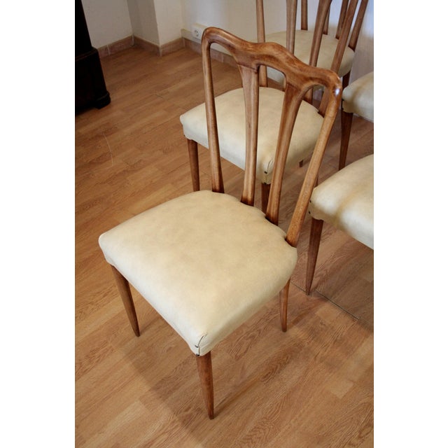Mid-Century Modern Italian Chairs in White Faux Leather, 1960s, Set of 6 For Sale - Image 15 of 16