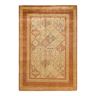 Vintage Traditional Hand Knotted Wool Area Rug, Bronze - 6'0" X 8'10" For Sale