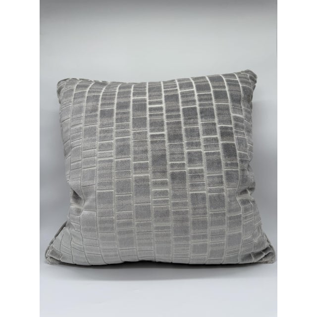This handcrafted decorative pillow cover features Caisson by Thom Filicia for Kravet Basics, a sophisticated velvet with a...