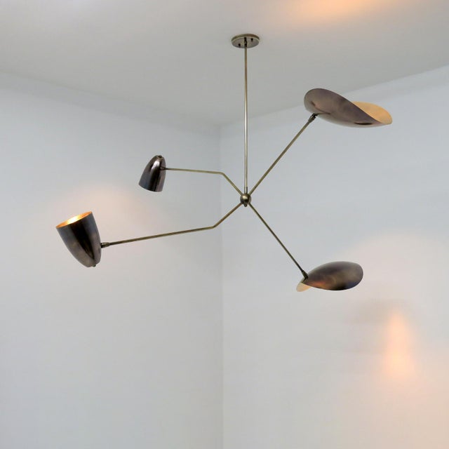 Brass Balancier™ Brass Chandelier For Sale - Image 8 of 10