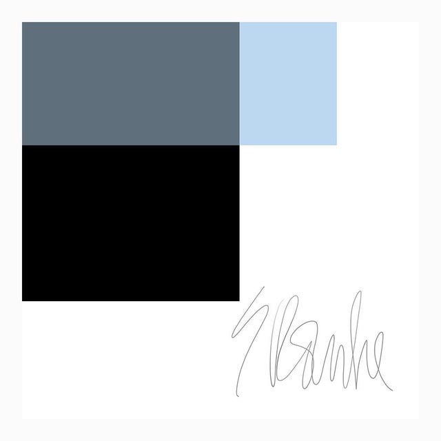 The Interaction of Powder Blue and Black Fine Art Print 40" X 50" by Liz Roache For Sale In Boston - Image 6 of 7