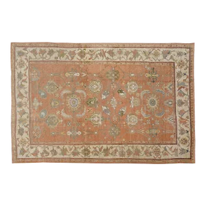 1880's Antique Ziegler Mahal Dusty Rose With Salmon Tones
