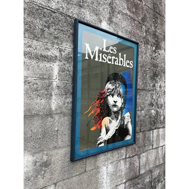 Wood Vintage 1986 "Les Misérables" Musical in London Original Framed Promotional Poster. For Sale - Image 7 of 17