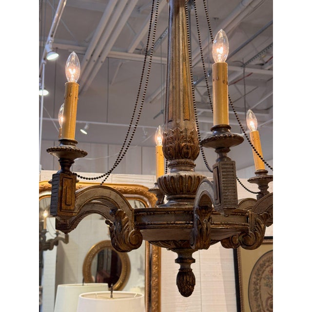Carved and Painted Chandelier For Sale - Image 14 of 15