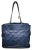 Chanel Navy Blue Quilted Matte Snakeskin Tote in excellent condition. Quilted navy blue matte snakeskin exterior trimmed...