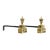 Gilt Bronze Andirons, 1930s, Set of 2 For Sale