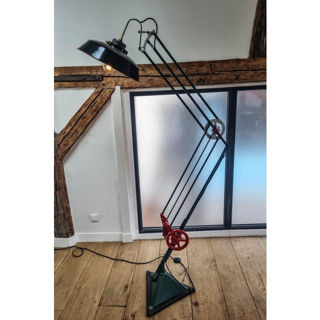 Anthracite Architectural Lamp, 1930s For Sale - Image 6 of 14