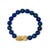 Haus of Brilliance 18K Yellow Gold Azurite Beaded Dragon Charm Bracelet For Sale - Image 4 of 4