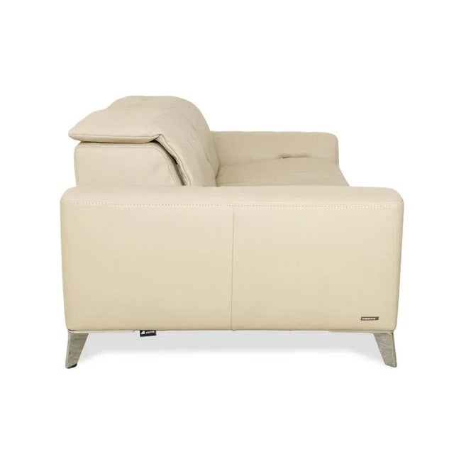 Satelite 3-Seater Sofa in Cream Leather from Roche Bobois For Sale - Image 15 of 18