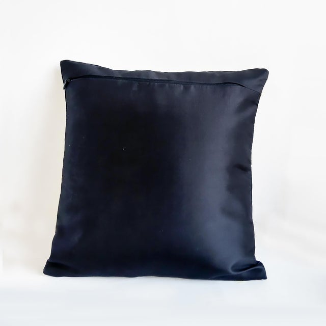 Japanese Early 20th Century Japanese Silk Obi Accent Pillow For Sale - Image 3 of 17