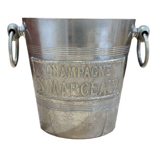 Silver-Plated Champagne Bucket from St Marceaux, 1930s For Sale