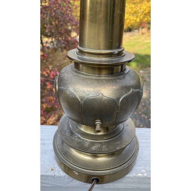 Welcome to Celestial Nonesuch For Sale Today: Mid-Century Modern Vintage Stiffel 'Lotus' Banquet Table Lamp Brass Lighting...