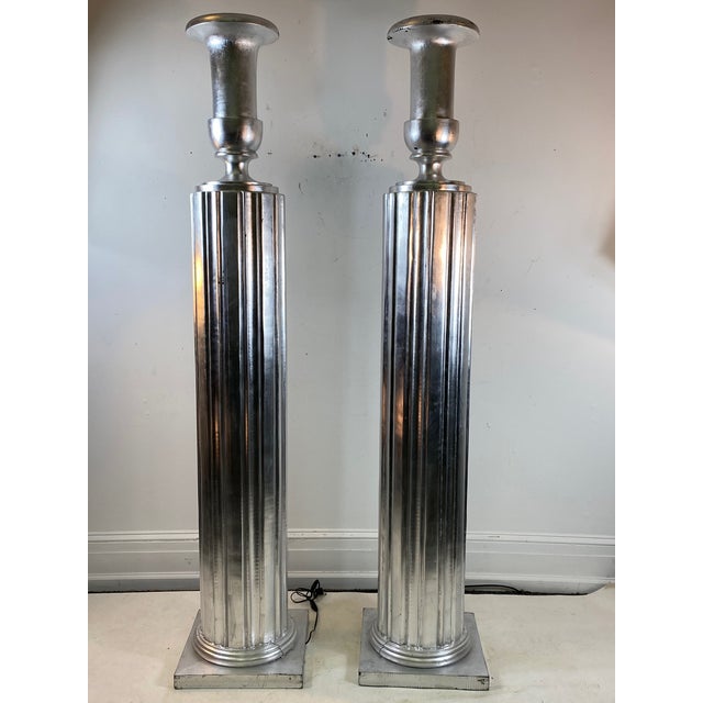 Art Deco Revival Wood Torches - a Pair For Sale - Image 11 of 11