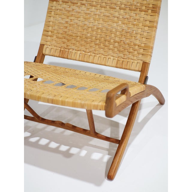 JH512 Folding Chair in Rattan and Oak by Hans J. Wegner for Johannes Hansen, Denmark, 1950s For Sale - Image 12 of 18
