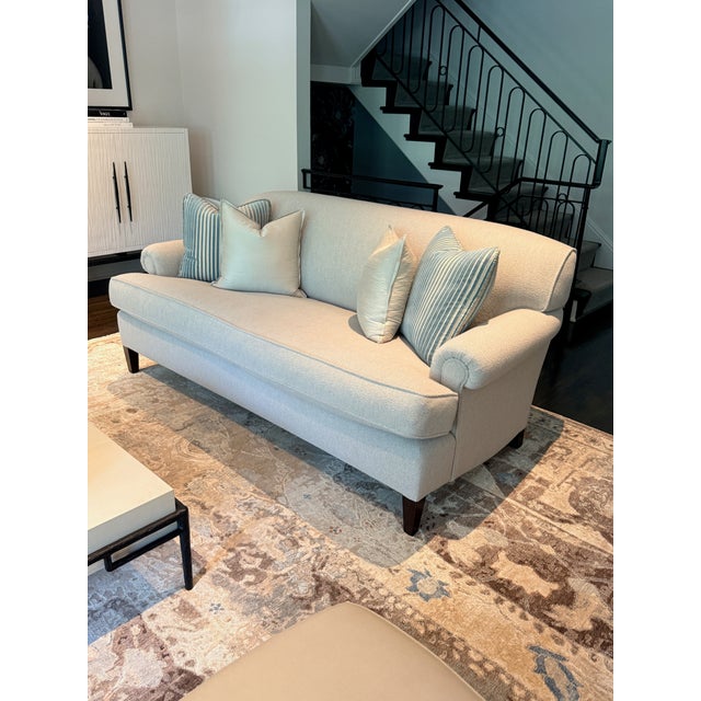 George Smith Standard Arm Signature Sofa in Holland & Sherry Wool Bouclé--Two Available For Sale - Image 13 of 13