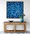 Blue Rising No.2 – 48x48 Large Textured Abstract Painting on Canvas, Blue Atmospheric Contemporary Art For Sale - Image 4 of 9