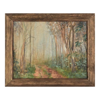 Misty Forest, 1970s Landscape by Gary Hicks For Sale