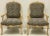 1970s Italian Carved Faux Bois Bergere Chairs - a Pair For Sale - Image 4 of 5