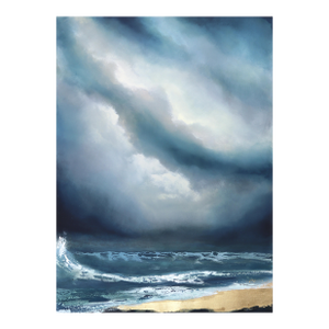 Sea Meets the Sky - Large Scale Moody Oceanscape Painting on Canvas Original Artwork by Charlotte Elizabeth