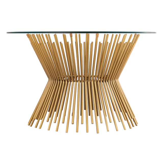 Enhance your home with this stylish Grace table from Inspire Me! Home Decor and TOV. A clear glass top sits on an...