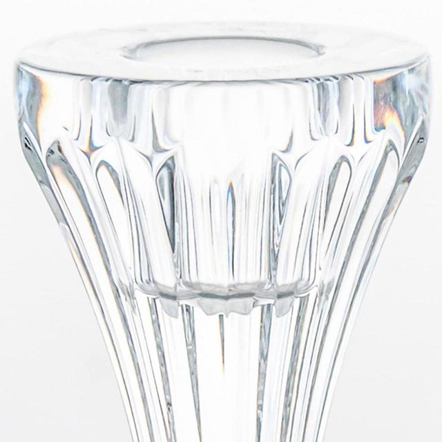 1990s Clear Crystal Candleholders from Baccarat, France, 1990s, Set of 2 For Sale - Image 5 of 9