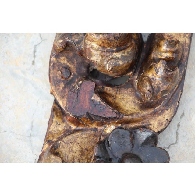 18th Century Wooden Baroque Gold Leaf Ornament For Sale - Image 6 of 13