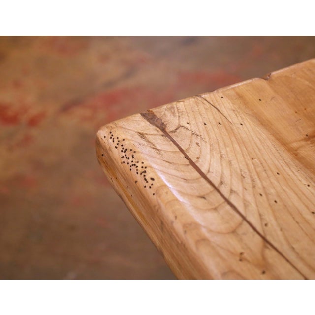 19th Century French Louis XIII Provincial Bleached Oak Refectory Trestle Table For Sale In Dallas - Image 6 of 8