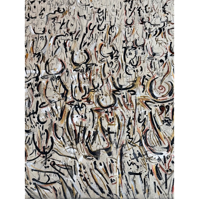 Kader Boly Original Art Acrylic Paint in Canvas For Sale - Image 4 of 5