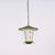 Metal Mid-Century Italian Round Opaline Glass and Brass Green Lantern Chandelier, 1950s For Sale - Image 7 of 18