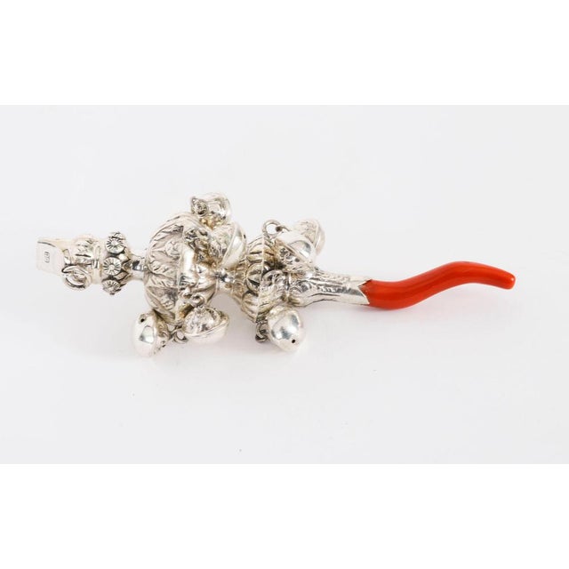 Vintage Sterling Silver Baby Rattle, 20th Century For Sale - Image 9 of 15