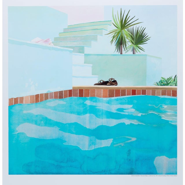 David Hockney (1937) Pool and Steps Original poster after a work by the artist On poster paper, 59 x 84 cm (approx. 23 x...