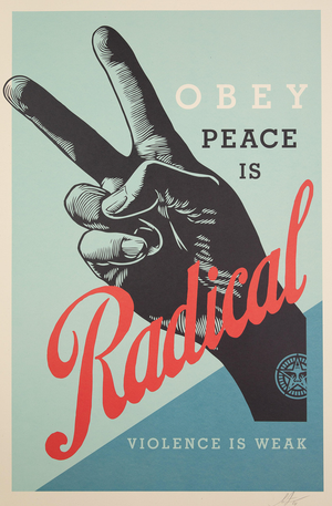 Shepard Fairey, Radical Peace, Lithograph