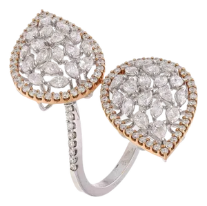 Natural Diamond Ring with Diamond and 18k Gold