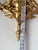 Hollywood Regency Vintage 1970s Gold Tone Floral Wall Sconce Candle Holder For Sale - Image 3 of 5