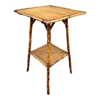 19th Century English Bamboo Side Table For Sale