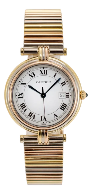 Vintage Cartier Panthere Vendome 30mm Ref 8100 18k Tri-Color Gold Quartz Watch