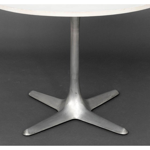 Mid 20th Century Vintage Mid-Century Modern Circular Top Steel Center Table For Sale - Image 5 of 6