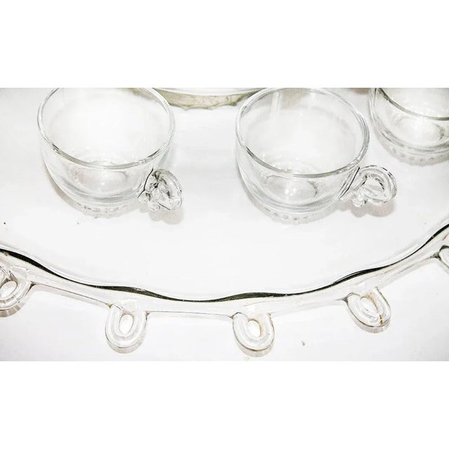 Heisey Glass Punch Bowl Set Lariat Pattern 11 Pcs Chairish
