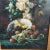 Vintage Oil on Canvas Floral Painting in Gold Gilt Frame, Signed For Sale - Image 4 of 5