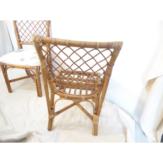 American Vintage Bamboo Side Chairs - A Pair For Sale - Image 3 of 5