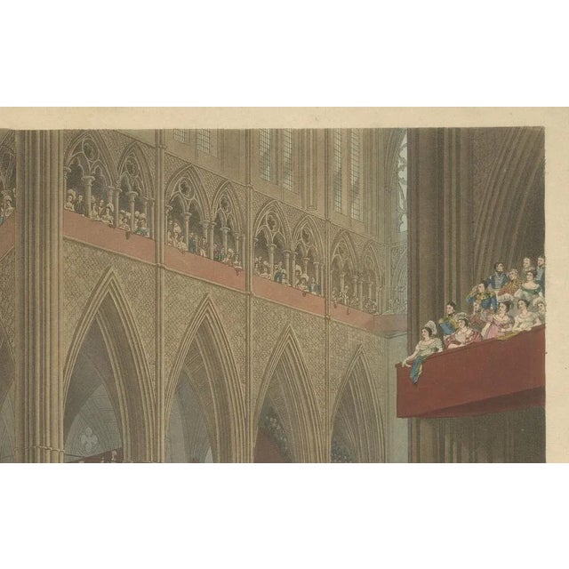 Dubourg, George IV's Coronation at Westminster Abbey, 1822, Hand-Coloured Engraving For Sale - Image 4 of 10