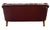 Oxblood Red Swedish Chesterfield Sofa or Settee of Tufted Patinated Oxblood Leather For Sale - Image 8 of 15