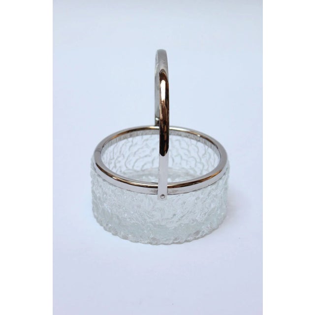 Transparent 1940s Art Deco Crystal and Silverplate Bon Bon Dish For Sale - Image 8 of 11