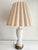 Mid Century Bavarian Glass Lamp Painted Floral Gold Accents With Shade For Sale In Los Angeles - Image 6 of 11