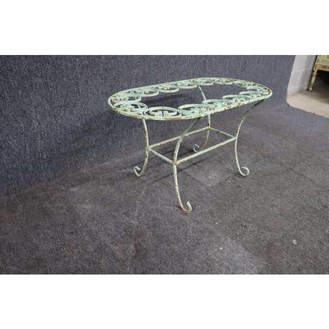 Light green shabby/rustic distressed Victorian style coffee table base, glass not included. Matching pieces to set listed...