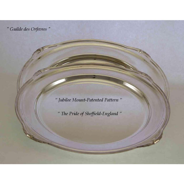 Ref # FC 904-906 Photo 156 Description: Silver Round Platters 14 & 16 in. with Jubilee, Patented Applied Border Pattern :...